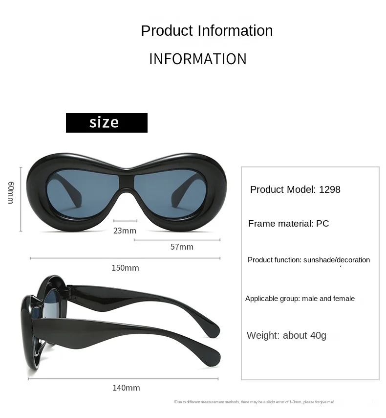 2023 New Oval Sunglasses For Men Women Fashion Retro Brand Design ...