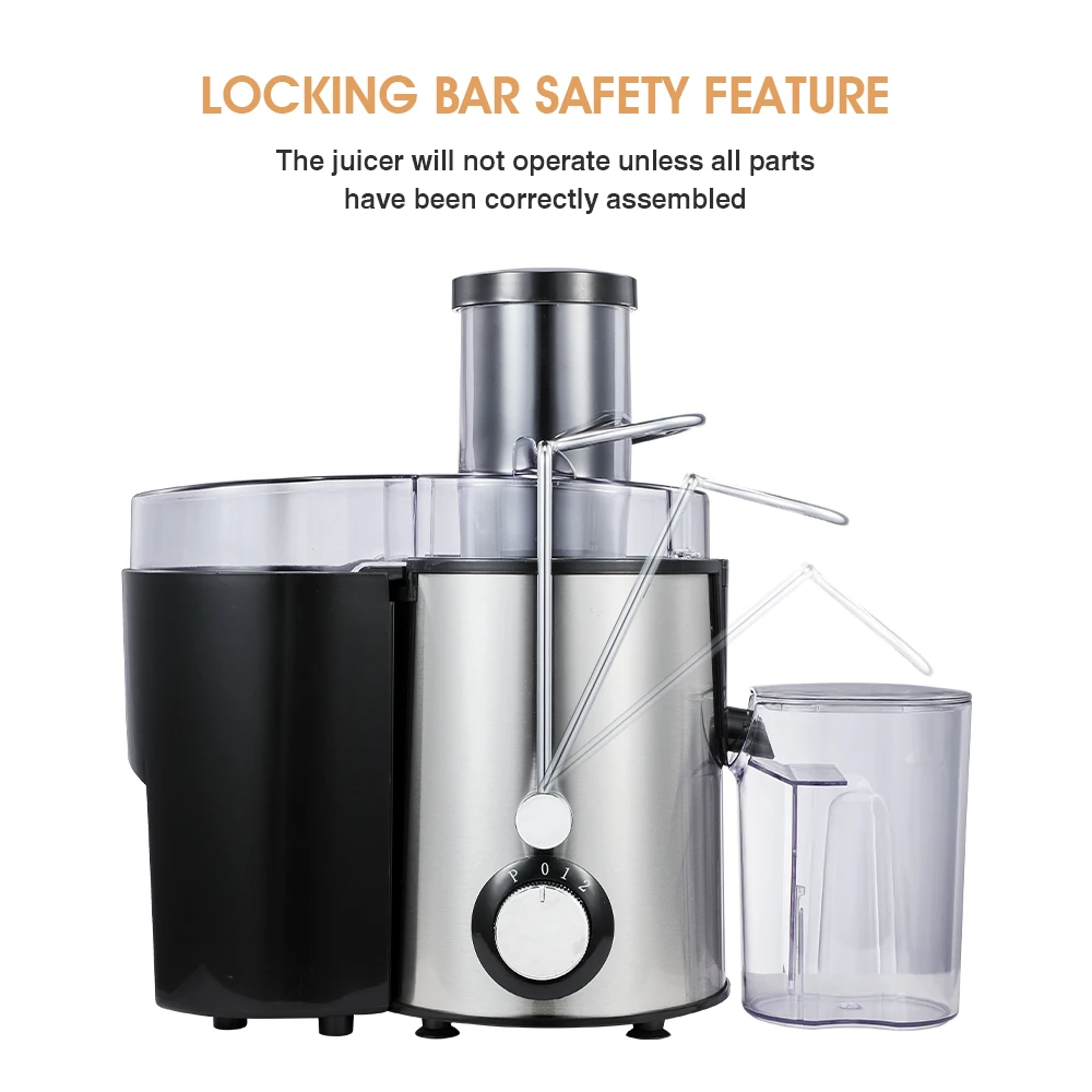 Portable Centrifugal Juicer Extractor Dual Speeds Juicer for Home Kitchen Easy Juicing