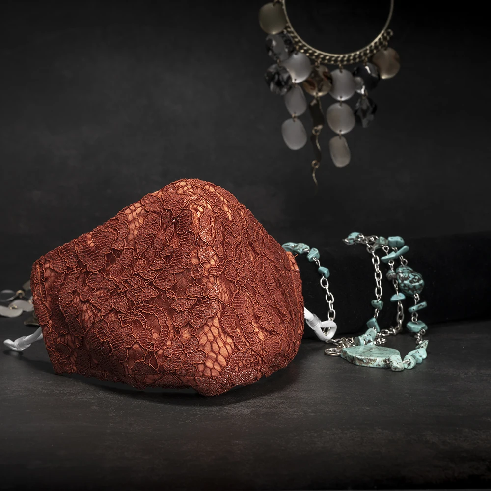 
 Моющиеся 3 слоя ткани небольшое минимальное кол-во в заказе Лидер продаж шоколада и кирпич отличаются элегантным и модным кружевом с кастомизированным рисунком для женщин леди  