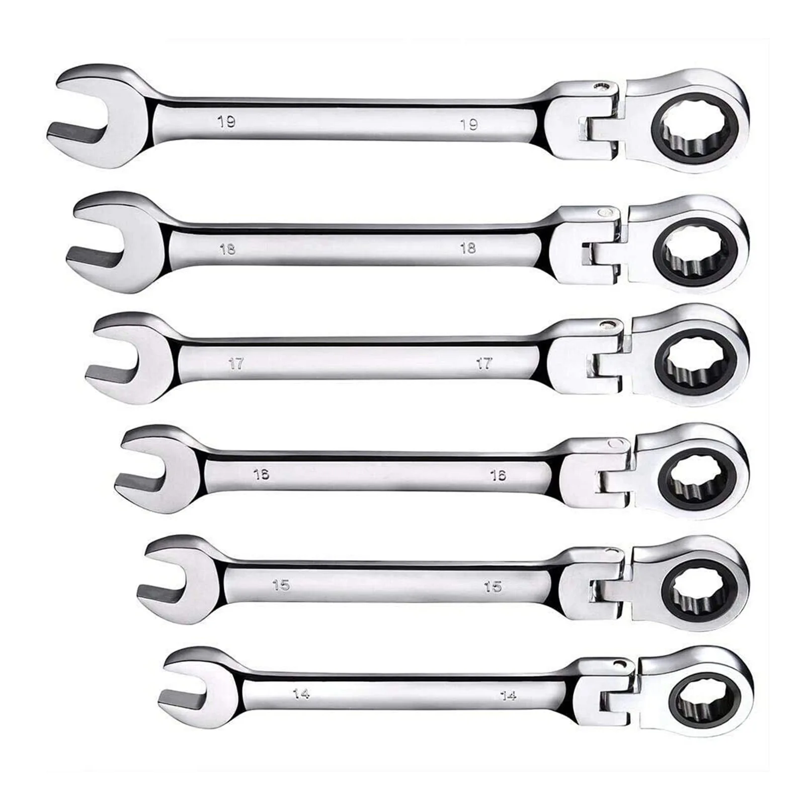 6-32 Mm Open End Combination Repair Tools Flexible Ratchet Wrench ...