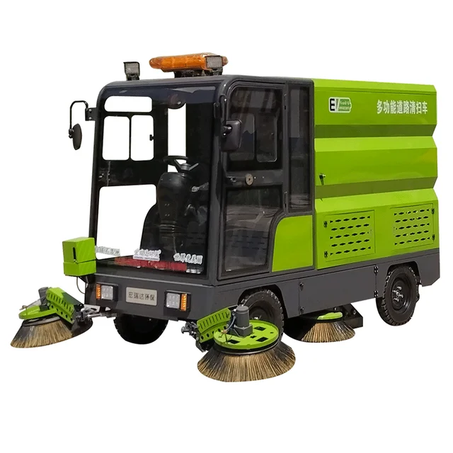 Customized Ride-On Industrial Floor Cleaning Machine New Electric Vacuum Street Road Sweeper with Motor Factory Price