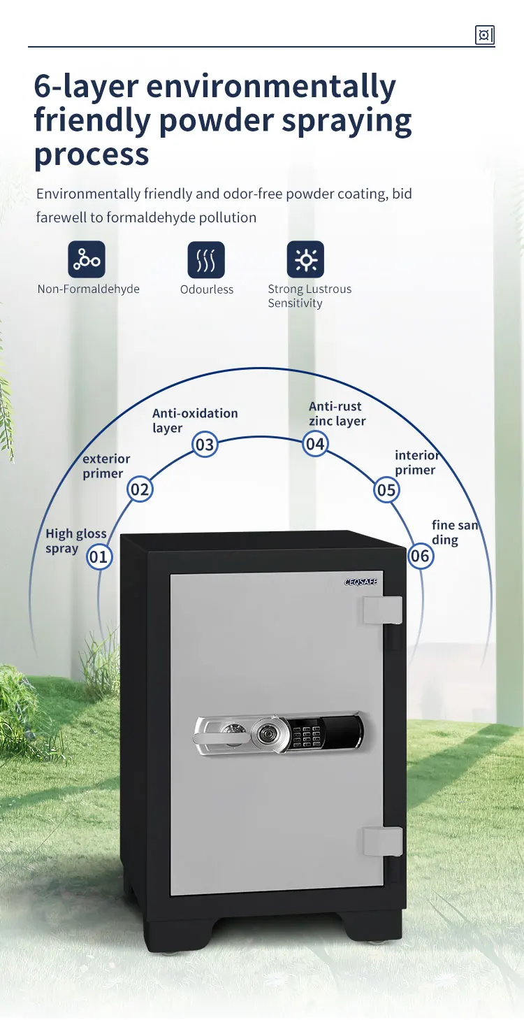 CEQSAFE Large Safe Box Fireproof Waterproof Steel Cabinet Safe Box With Digital Locks factory