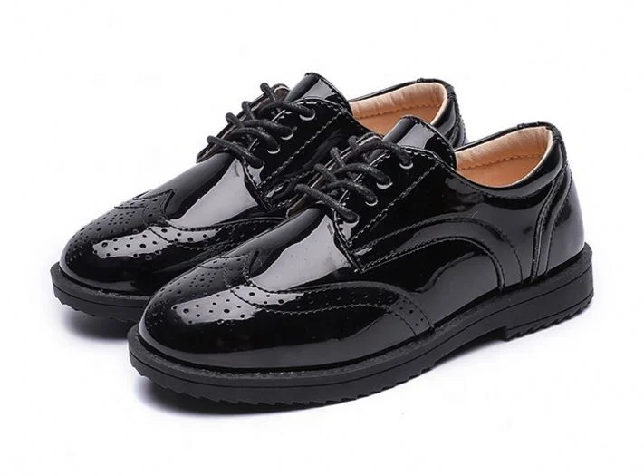 Обувь для школьников и выступлений SANMAO, Детская Классическая обувь для мальчиков, черная обувь для униформы из искусственной кожи