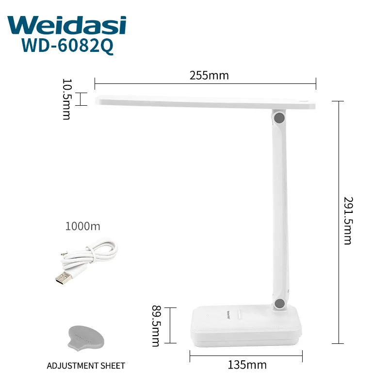 Foldable Design LED Reading Lamp Third Gear Brightness Desk Reading Light with Phone Holder
