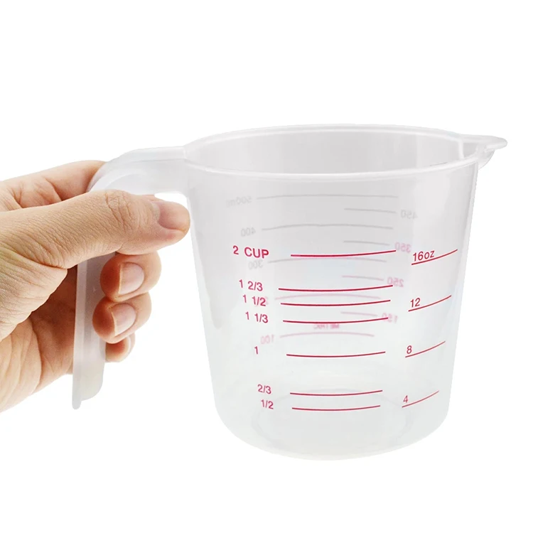 3pcs/set 250/500/1000ML Plastic Measuring Cup, Classic Transparent Liquid  Measuring Cup With Marker For Kitchen