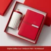 Tasse à café rouge + Stylo + Carnet