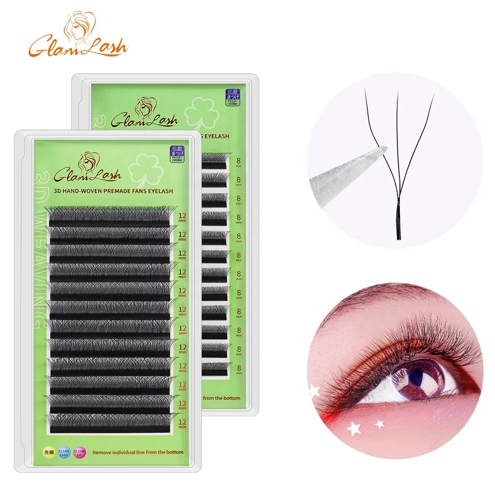 GLAMLASH 3D4D5D W Style Flower Lash Premade Volume Fans Eyelash Extension  Natural Soft Light Lash W Shaped - AliExpress