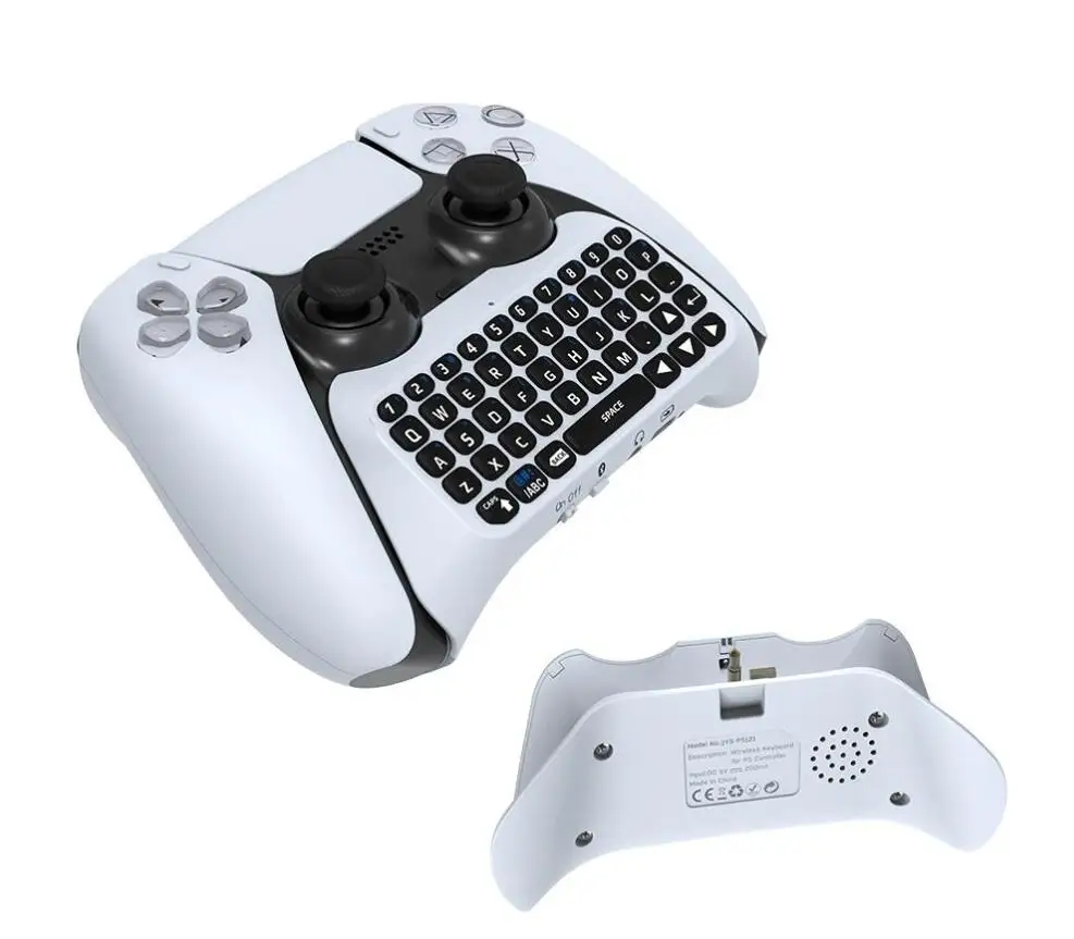 Gamepad Keyboard Handle Wireless Keyboard Set Chat Pad Installation Mini Keyboard for PS5 Wireless Controller
