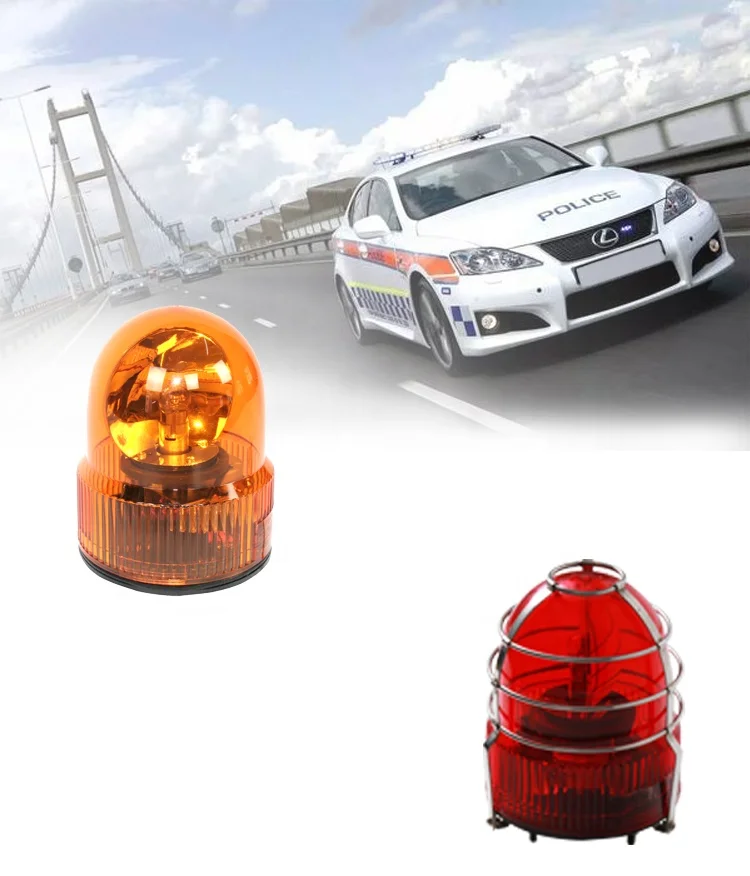 نور إنذار طارئ دوار ومُومِض من طراز LYAF، يستخدم لمبة هالوجين