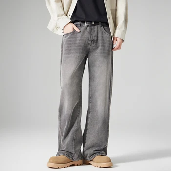 OEM ODM New Design Straight Leg Cargo Jeans Pants Custom Breathable Washed Oversized Streetwear Style Jean