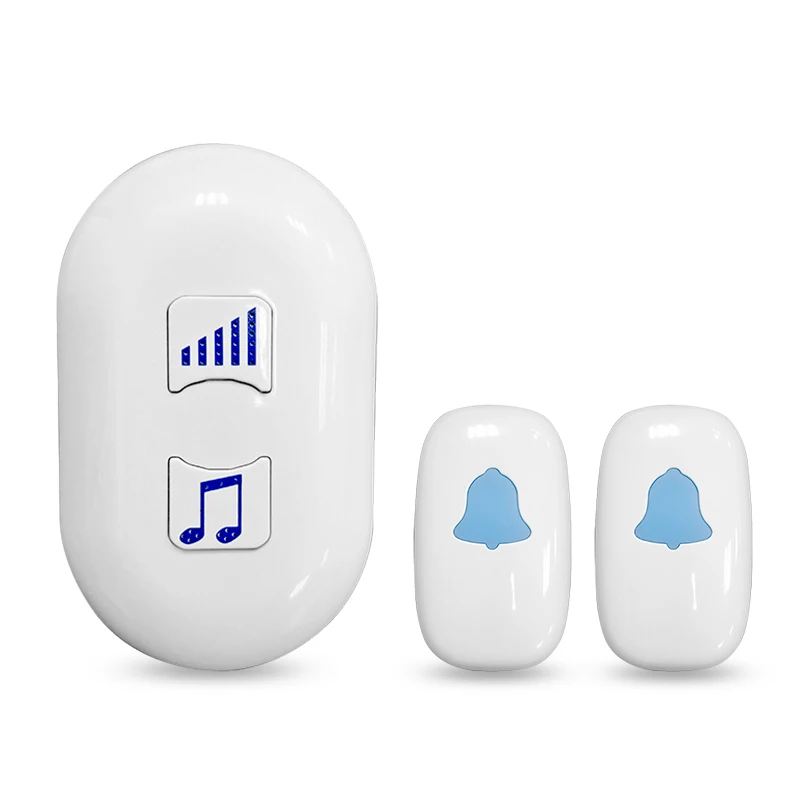 Innovative China Wireless Doorbell Battery Operated Button with Customized Sound US EU UK Plug Receiver Home Security Door Bells