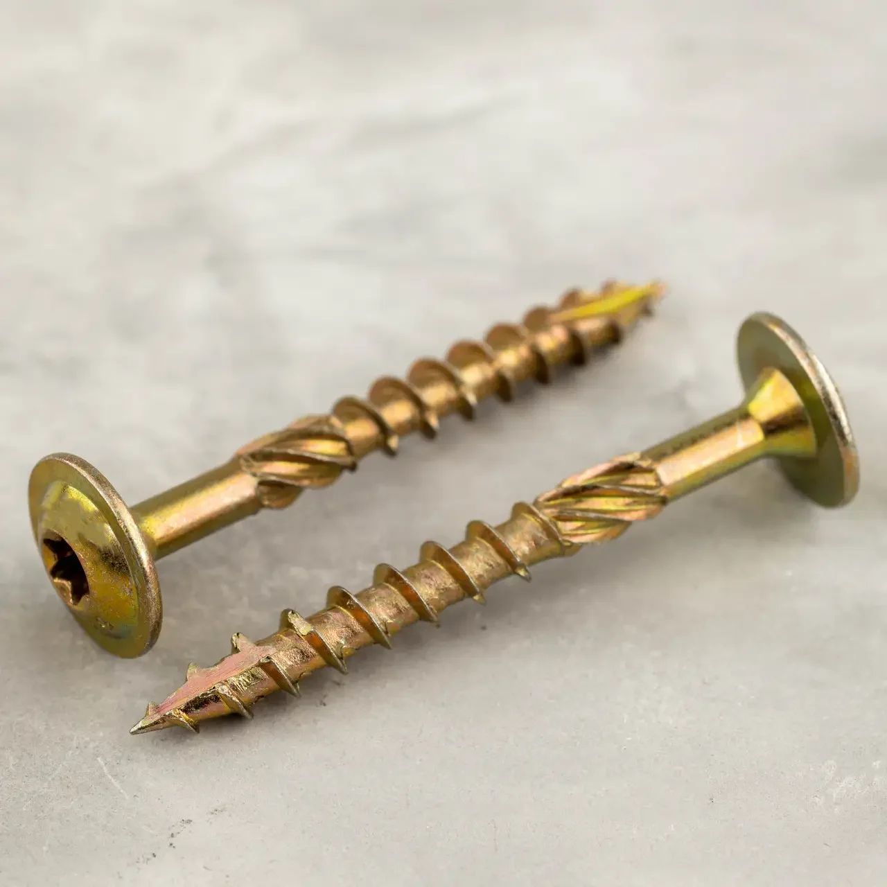 Flat Pan Flange Head Wafer Round Head Yellow Zinc Torx Wooden Carpentry Structural Timber Screws Construction Roof Truss Screws