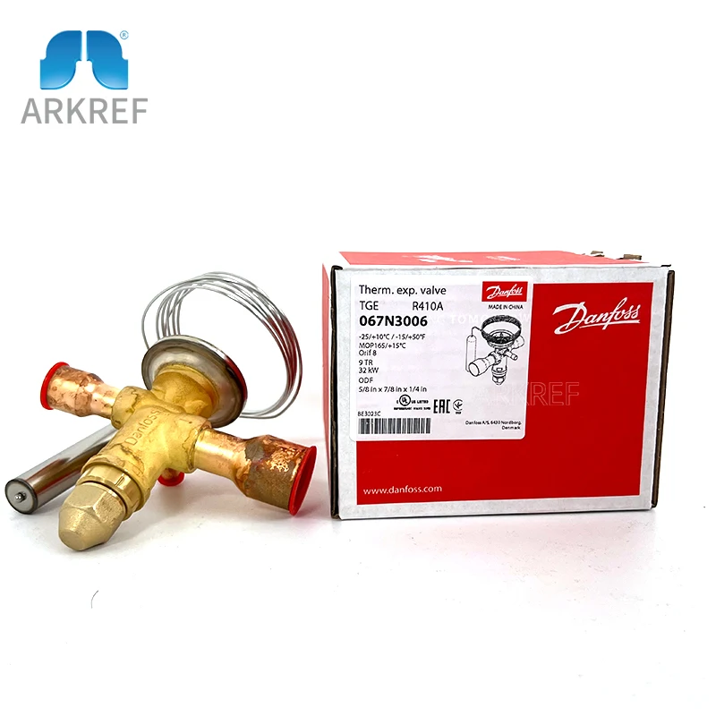 Danfoss TGE Series Thermostatic Expansion Valve 067N3006 for Water Chillers and Heat Pumps