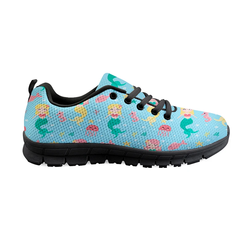 Милой русалкой Женские спортивные туфли мужские теннисные туфли для девочек-подростков, Повседневная модная обувь