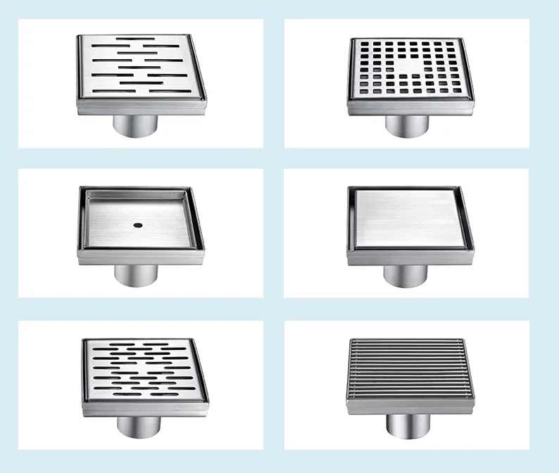 Factory Direct China CUPC Bathroom Shower Swimming Pool 2 in 1 Ceramic Embedding 304 Stainless Steel Shower  Floor Drain