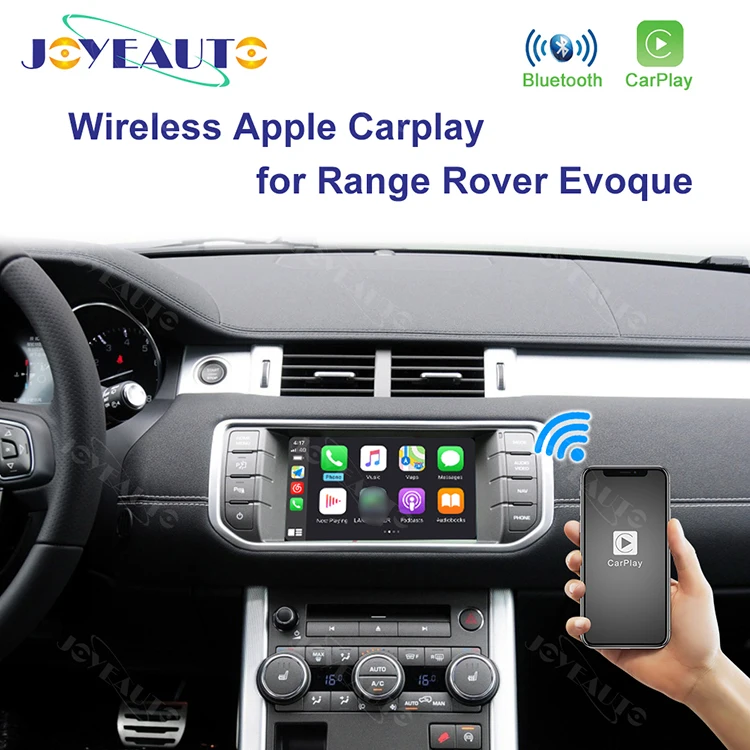 JoyeAuto Wireless CarPlay & Android Auto Interface for Range Rover Evoque with Front & Rear Camera Support