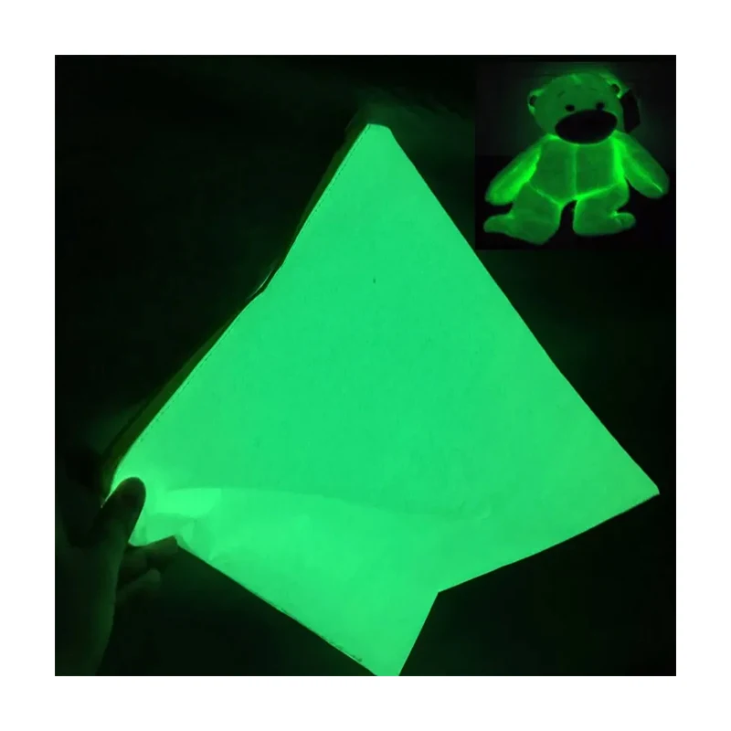 CY Multicolor Photoluminescent Luminescent Glow in the Dark Fluorescent Green Soft Plush Toys Polyester Luminous Fabric