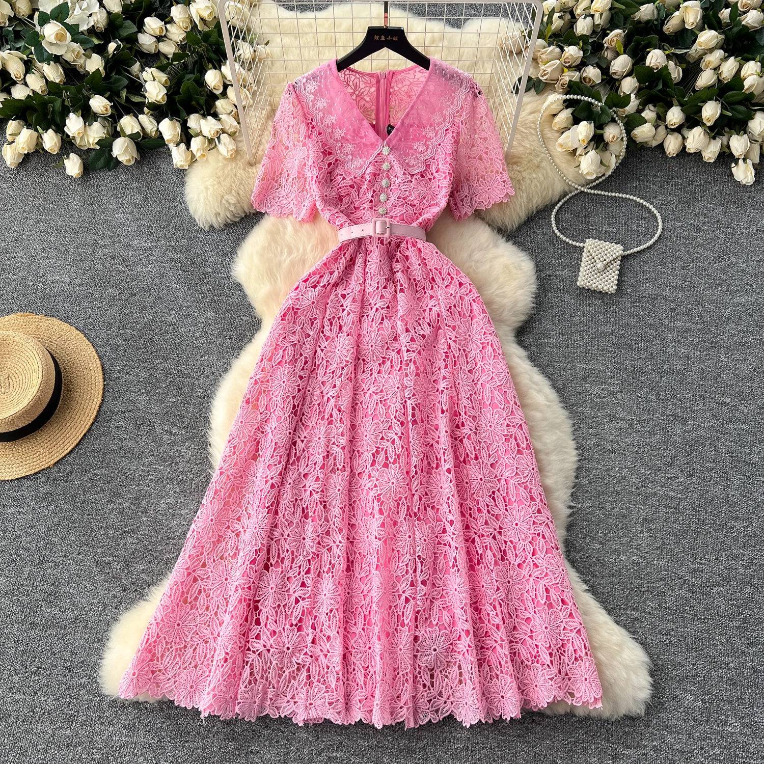 LE2619 2024 Autumn Vintage Hollow Hook Flower Lace Dresses Women Elegant Women'S Boutique Women'S Boutique Socialite Long Dress| Alibaba.com LE2619 2024 Autumn Vintage Hollow Hook Flower Lace Dresses Women Elegant Women'S Boutique Women'S Boutique Socialite Long Dress| Alibaba.com