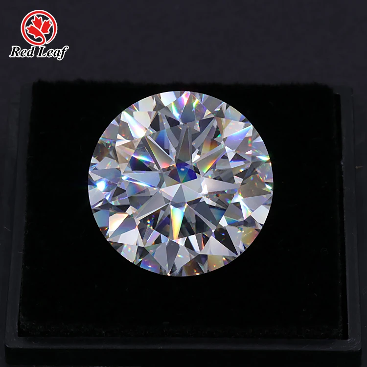 Redleaf jóias pedra preciosa moissanite diamantes soltos de alta qualidade vvs1 d cor redonda corte brilhante preço de pedra moissanite