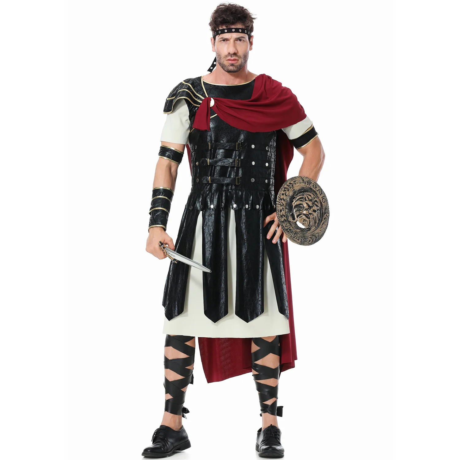 Runcati Tunique Médiévale Homme Pirate Viking Chevalier - Costume Renaissance Cosplay Halloween LARP