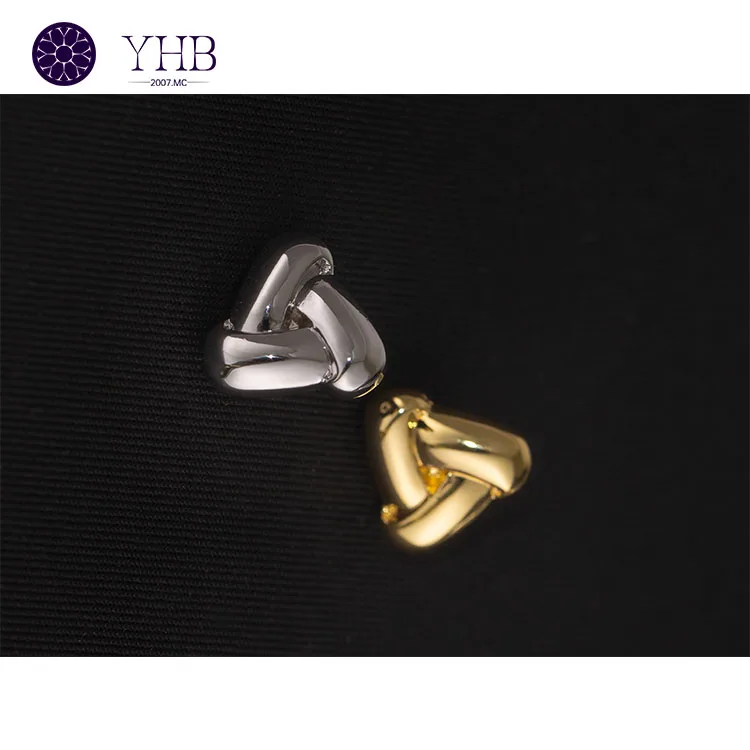 Vintage Style Custom Triangle Shaped Metal Button Removable Sewing Shirt Buttons for Garment
