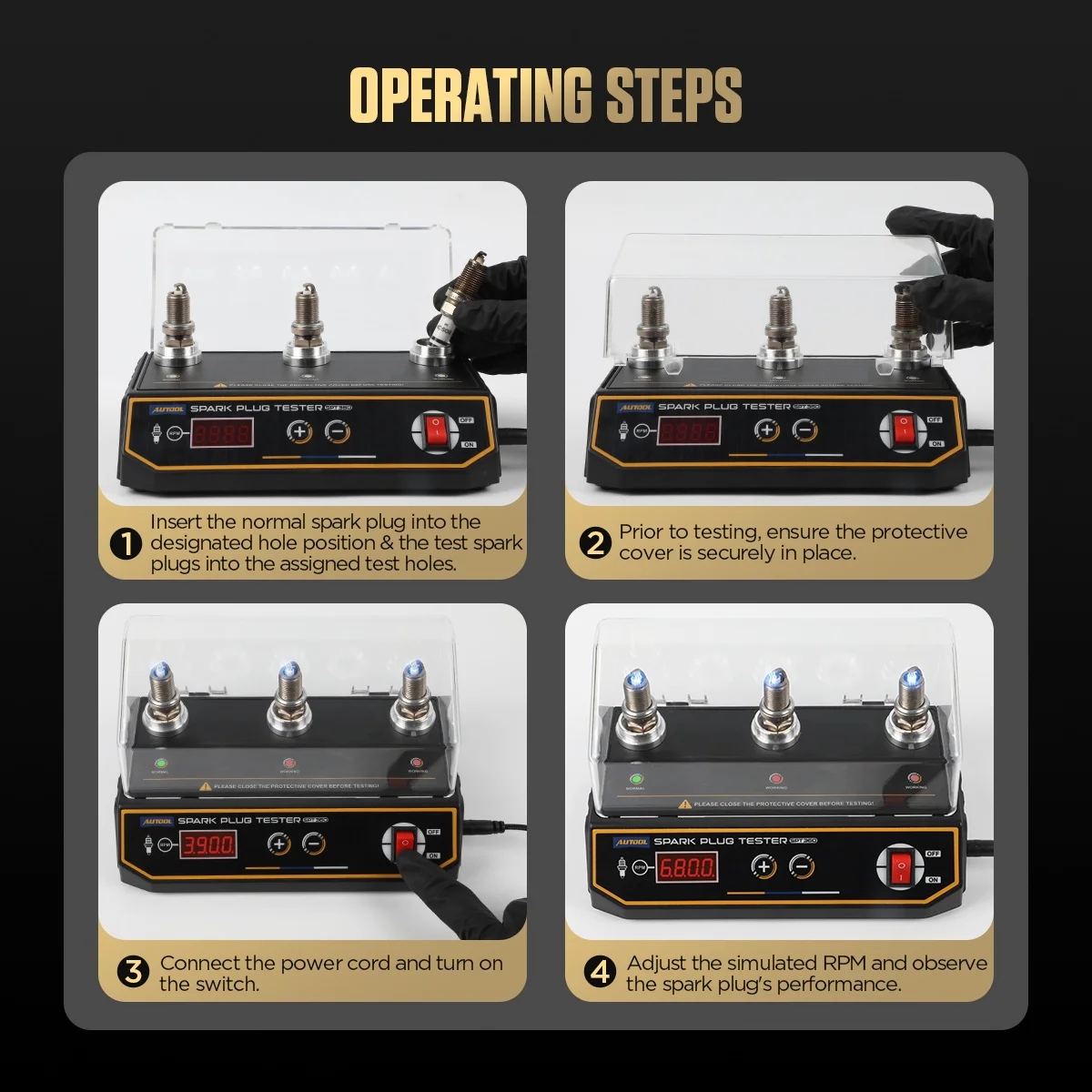 AUTOOL SPT301 Easy Carry Mini Tester Car Spark Plug Tester With Ignition Analyzer Diagnostic Auto Tool Detector
