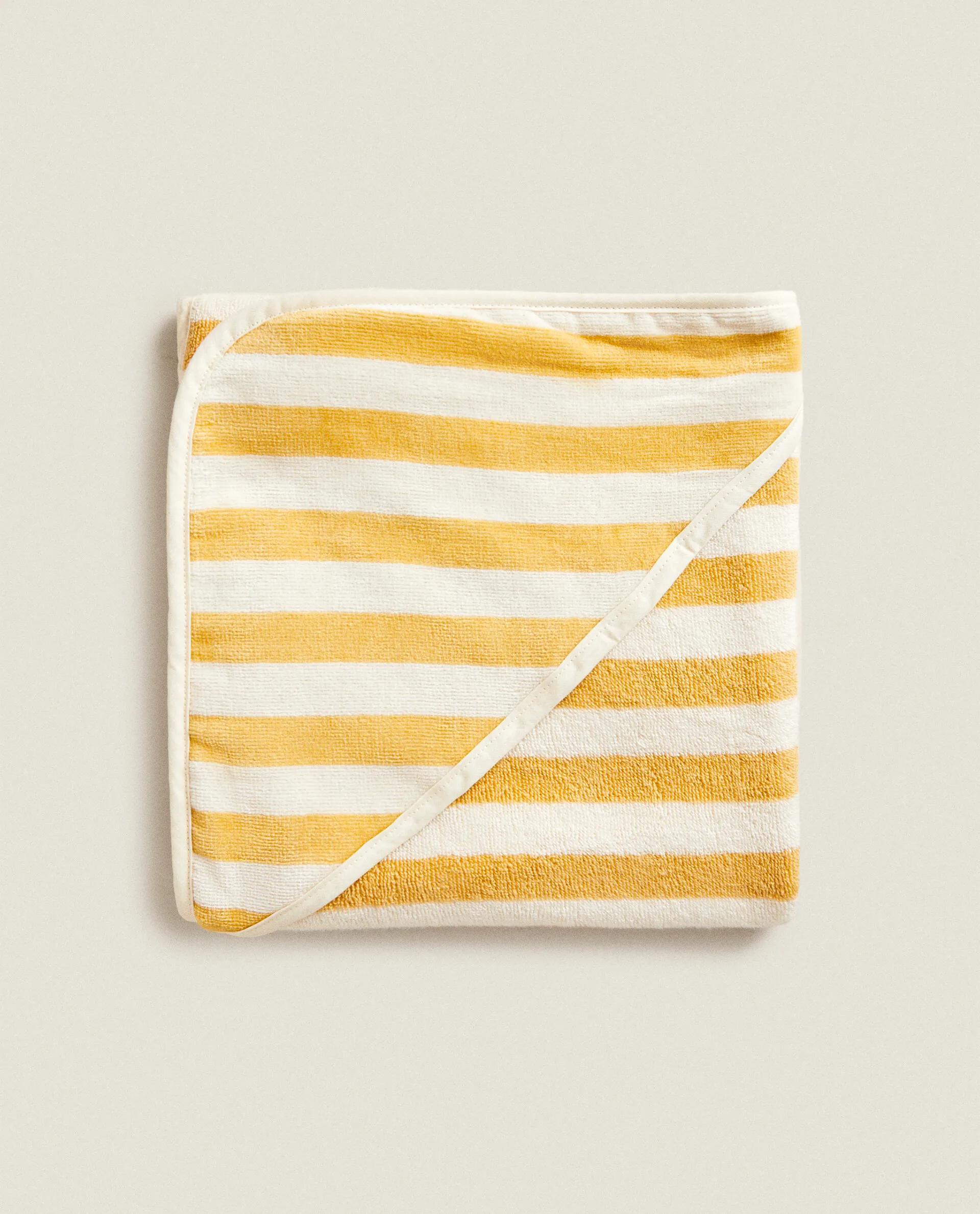 Velour Hood Customized Striped Pattern Baby Bath Towel Organic Cotton Striped Kids Hooded Towel manufacture