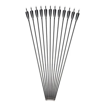 Frecce in Fibra di Vetro per Tiro con l'Arco, Asta da 6mm, Frecce da Bersaglio p