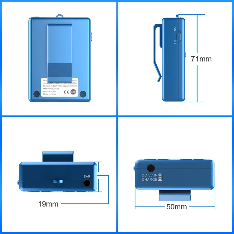 Один набор, система аудио связи, беспроводная система инструкции с 3 слотами, портативная коробка для верховой езды