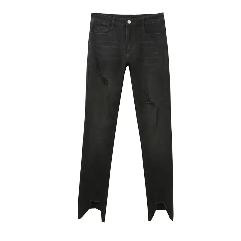 Pantalones Vaqueros Para Mujer,Jeans Elásticos Negros De  Diseñador,Deshilachados Irregulares,2021 - Buy Cheap Stretch Jeans,Narrow  Bottom Jeans Pants Hot Girl Jeans,Custom Skinny Jeans Product on Alibaba.com