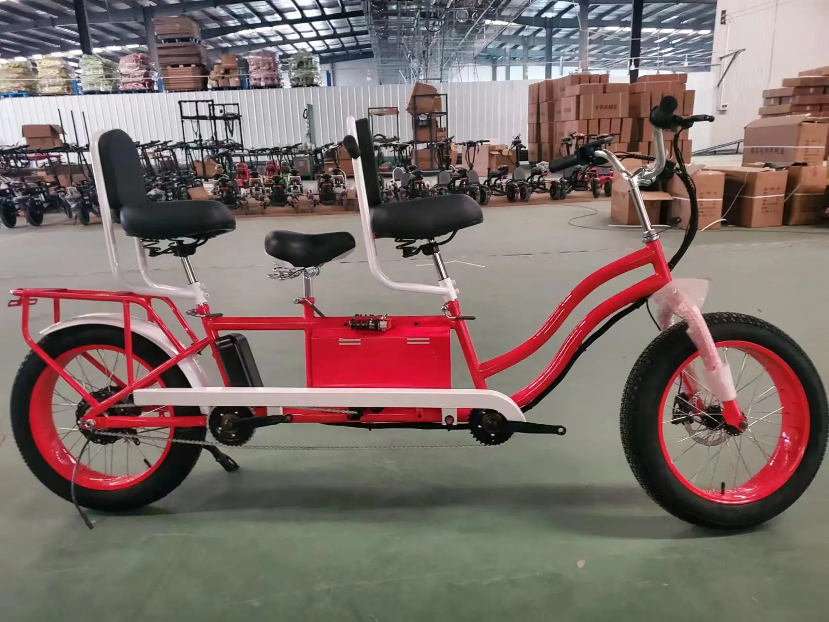 Factory Direct Sightseeing Double Adult Bicycle Tandem Electric Bike