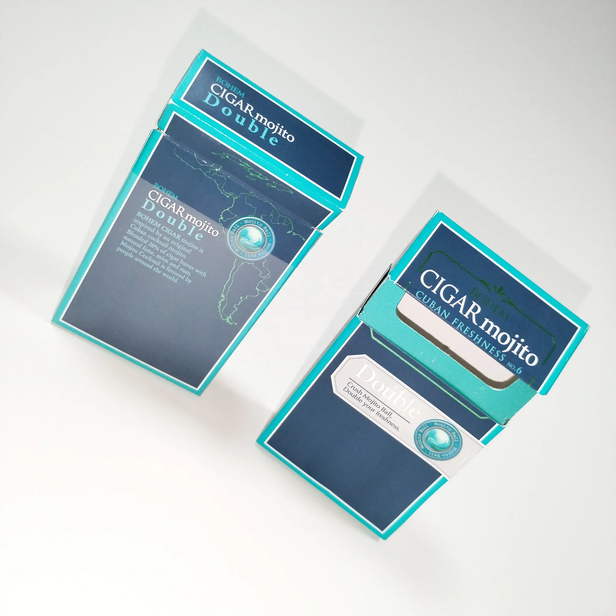 Customized 20 Packs Printed Paper Cigarette Packaging Box OEM Cigarette Packaging Case