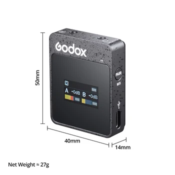 Godox MoveLink II M1 M2 2.4GHz Wireless Lavalier Omnidirectional Microphone Transmitter Receiver for Phone DSLR Camera detail image