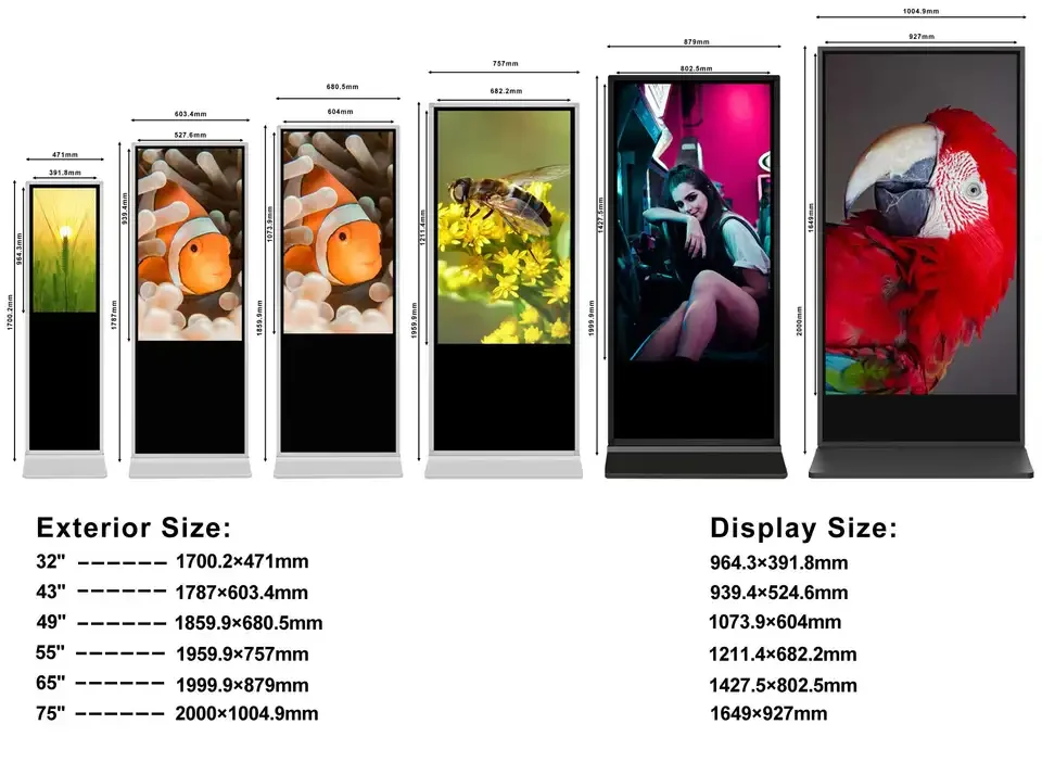 Alibaba.com: 75 Inch Touch Screen LCD Floor Standing Kiosk, Digital ...