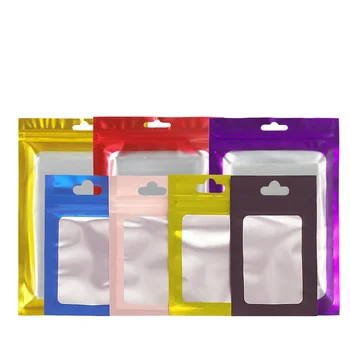 Custom Logo Printing Biodegradable Flat Zip Lock Plastic Bag Seal Bag Food Packaging Zipper Lock Bag with Front Window