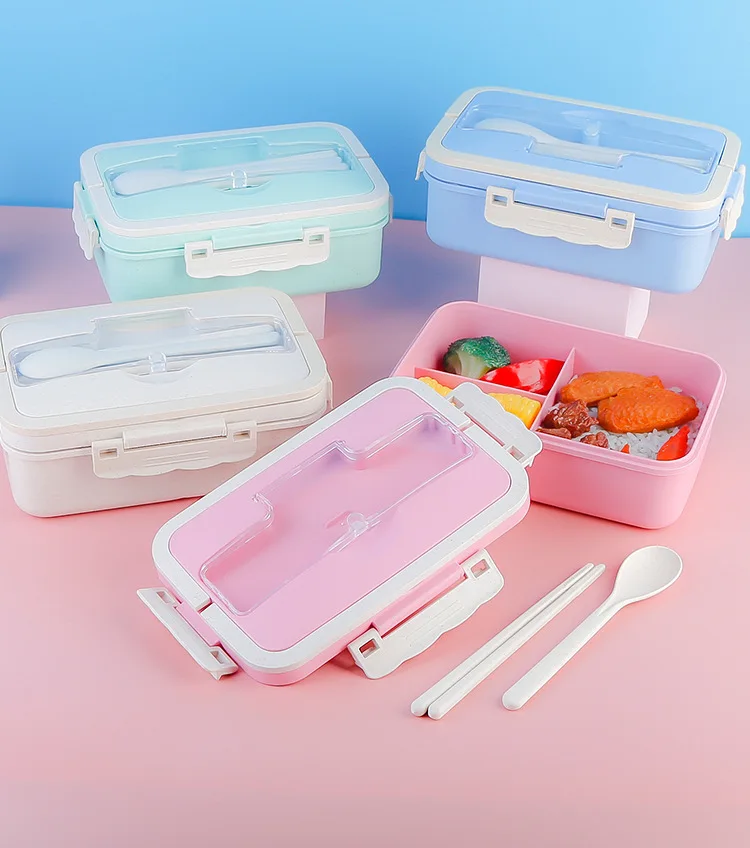 Food Grade Ecofriendly Pp Bento Box Wheat Straw Microwave Insulation