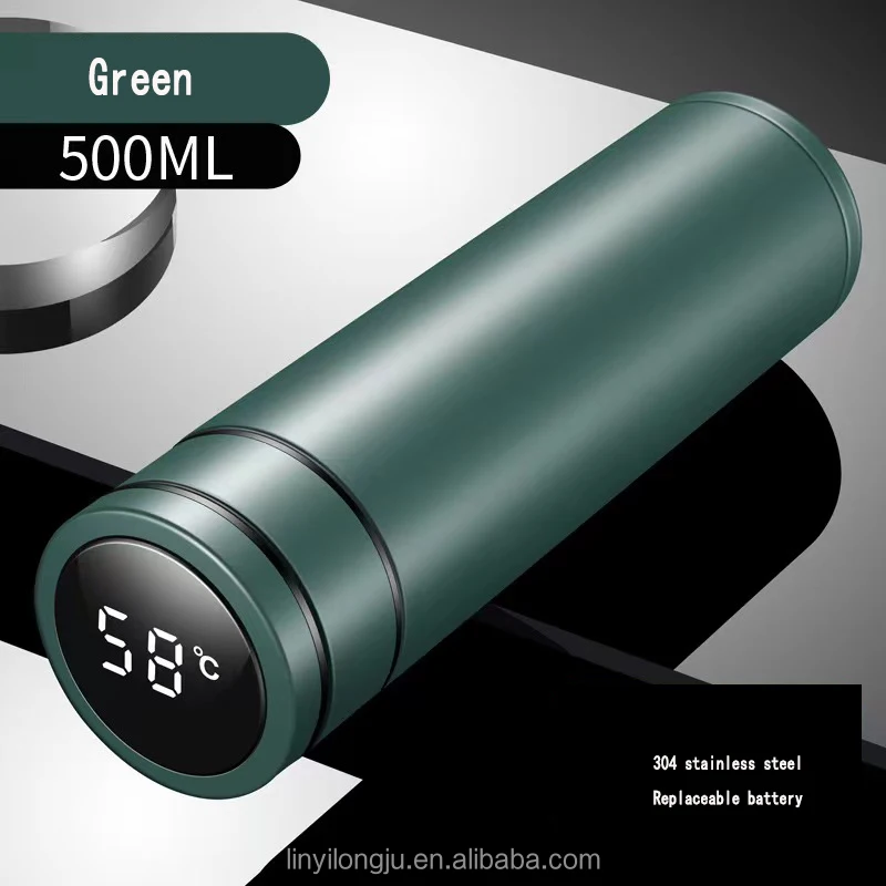 2023 New Thermos Stainless Steel Water Bottle Temperature Sensor Vacuum