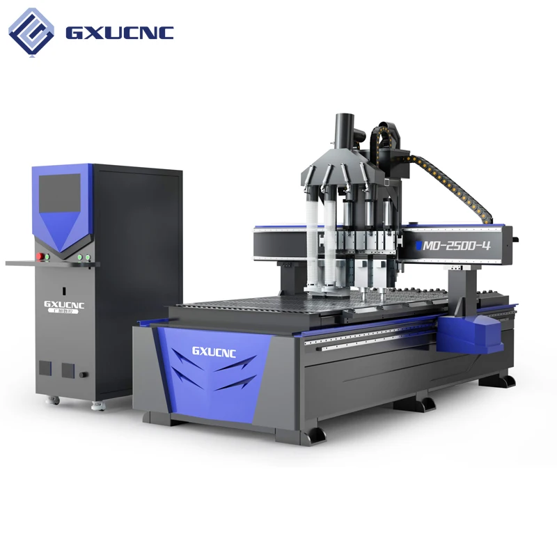 MD2500-4 4 Axis Multifunction Woodworking Machine CNC Router