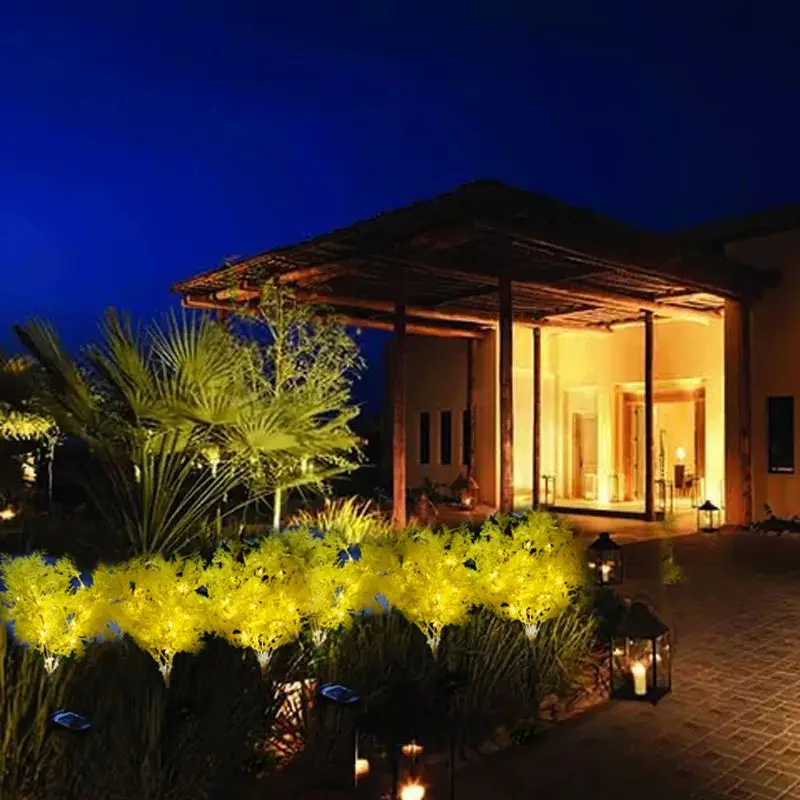LED Solar Rime Pin Light Outdoor Waterproof Retro Yard Landscape Light Garden Lawn Decorative Light