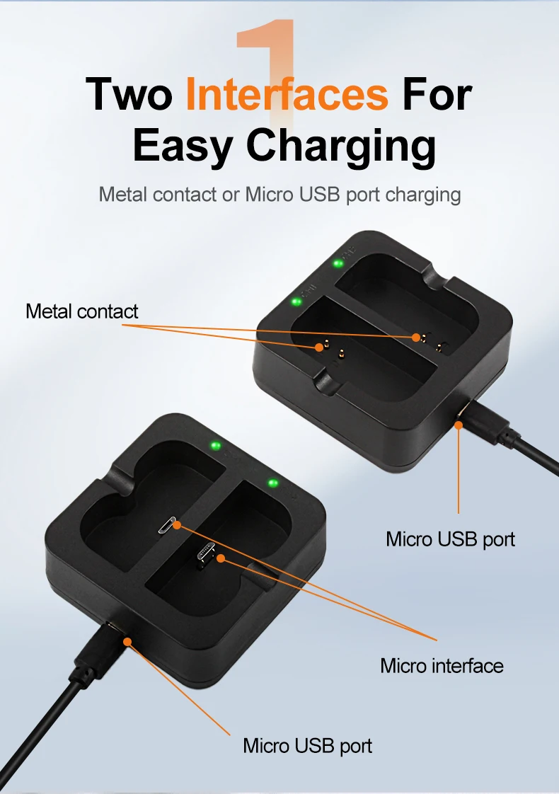 RingTeam RV4 Battery USB Charger for Ring Doorbell 3 Ring Video Doorbell 2 Ring Spotlight Camera Stick Up Camera factory