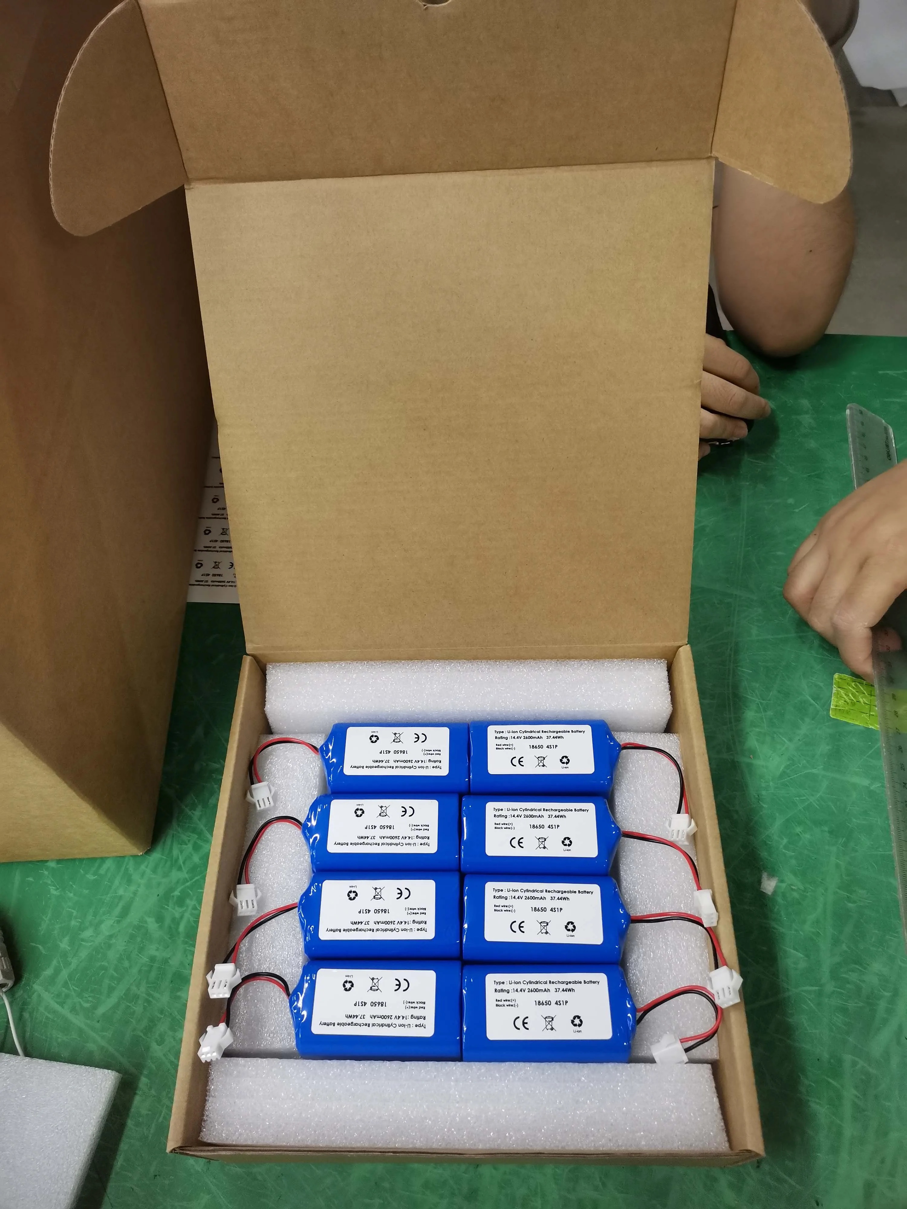 18650 Liion Battery Pack For Robot Vacuum 14.4v2.6ah 4s1p Lithium Ion