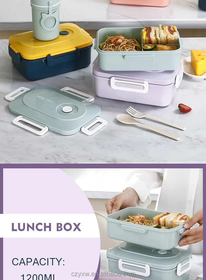 Environmentally Friendly Lunch Box Compartment Lunch Container