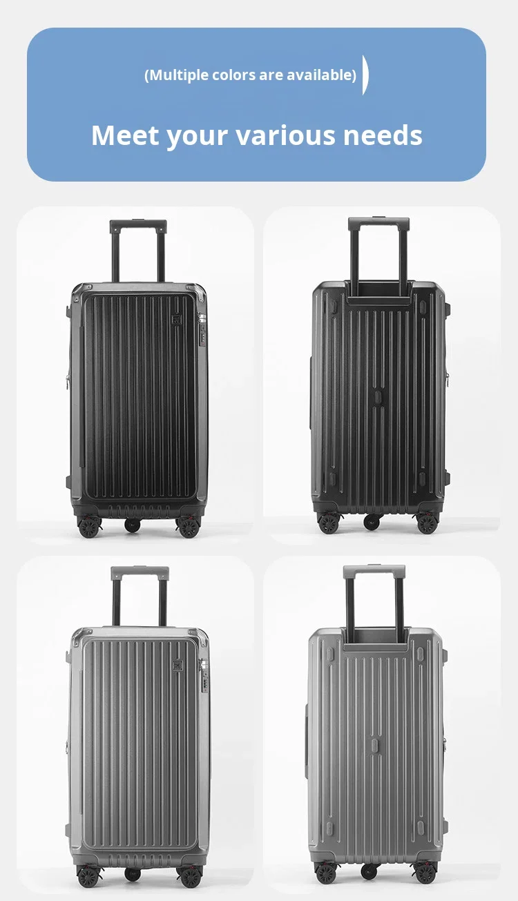 30 Inch PC Zipper Side Opening Luggage Large Capacity Expandable Rolling Suitcase Carry-on Travel Case 5 Wheels details