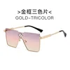 Gold frame gradient purple powder