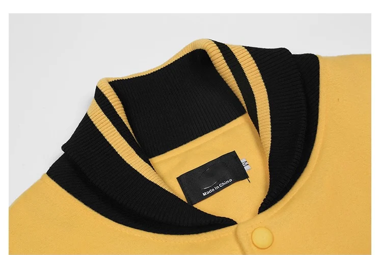 Moj Custom Orders Design Yellow and Black Varsity Jacket