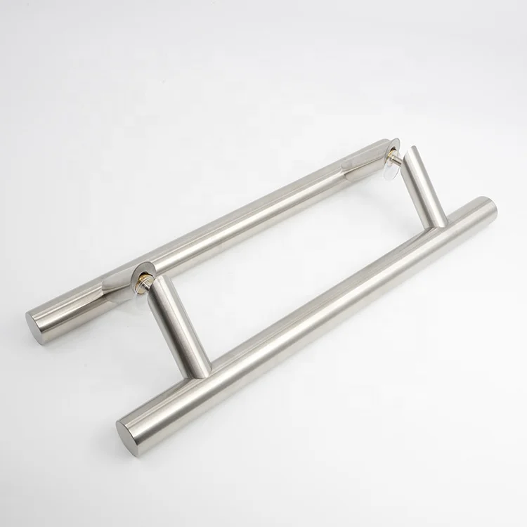 Handle 45 Degree Slanted Foot Column Inlaid With Aluminum Producers Customizable Size Hardware Custom Hand Glass Door Handle