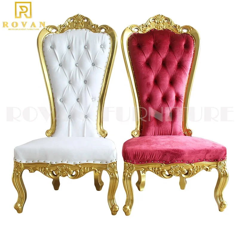 Wedding Durable Fancy King and Queen Gold Throne Chairs for Sale Yc-Ss32 -  China Gold Throne Chairs, King and Queen Chairs