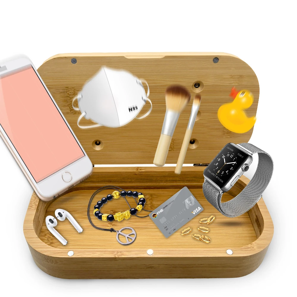 2020 Ультрафиолетовый стерилизатор для мобильного телефона беспроводное быстрое зарядное устройство портативное УФ-дезинфекции дезинфицирующее средство