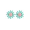 sunflower Focal bead Cyan SA12