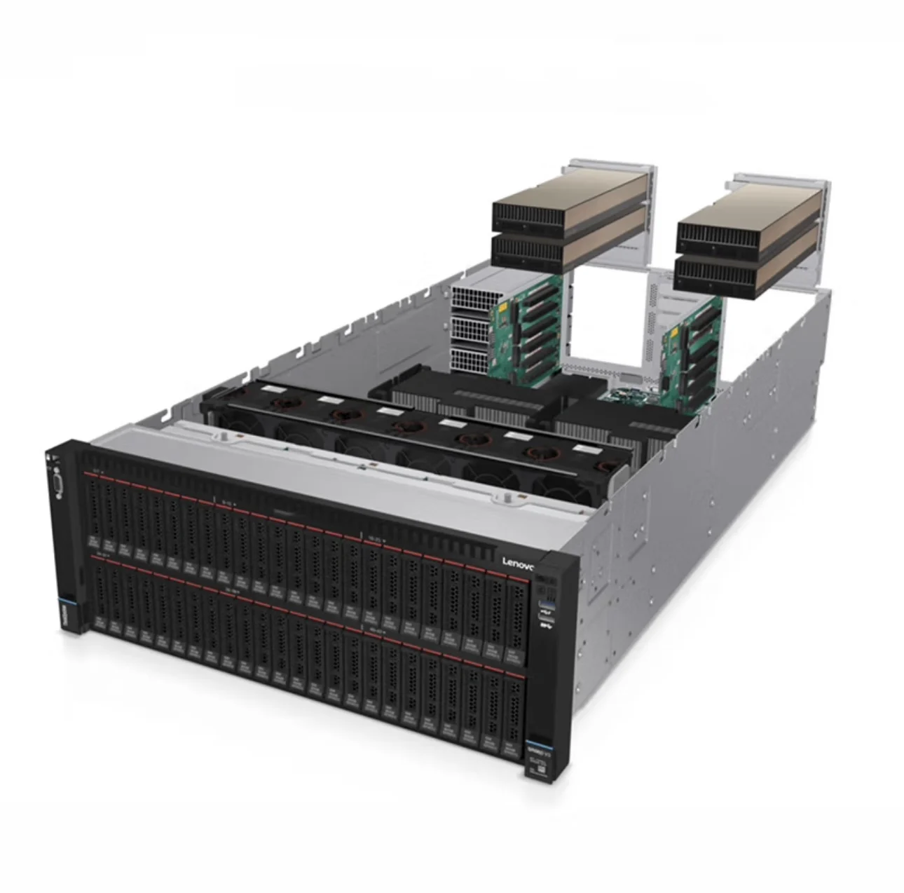 Lenovo SR650 2U Rack Server Dual Xeon Gold 6248R 256GB DDR4 1.92TB SSD 2.4TB SAS 10GbE SFP+ Enterprise Server With Rails – High Performance Scalable Server for Enterprise Virtualization & Database Workloads